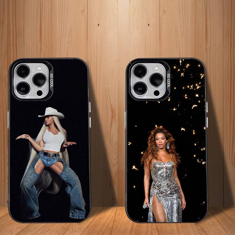 Singer B-Beyonce Hot Phone Case For iPhone 17,16,15,14,13,12,11,Mini,Pro,SE,MAX White Matte Shockproof Cover