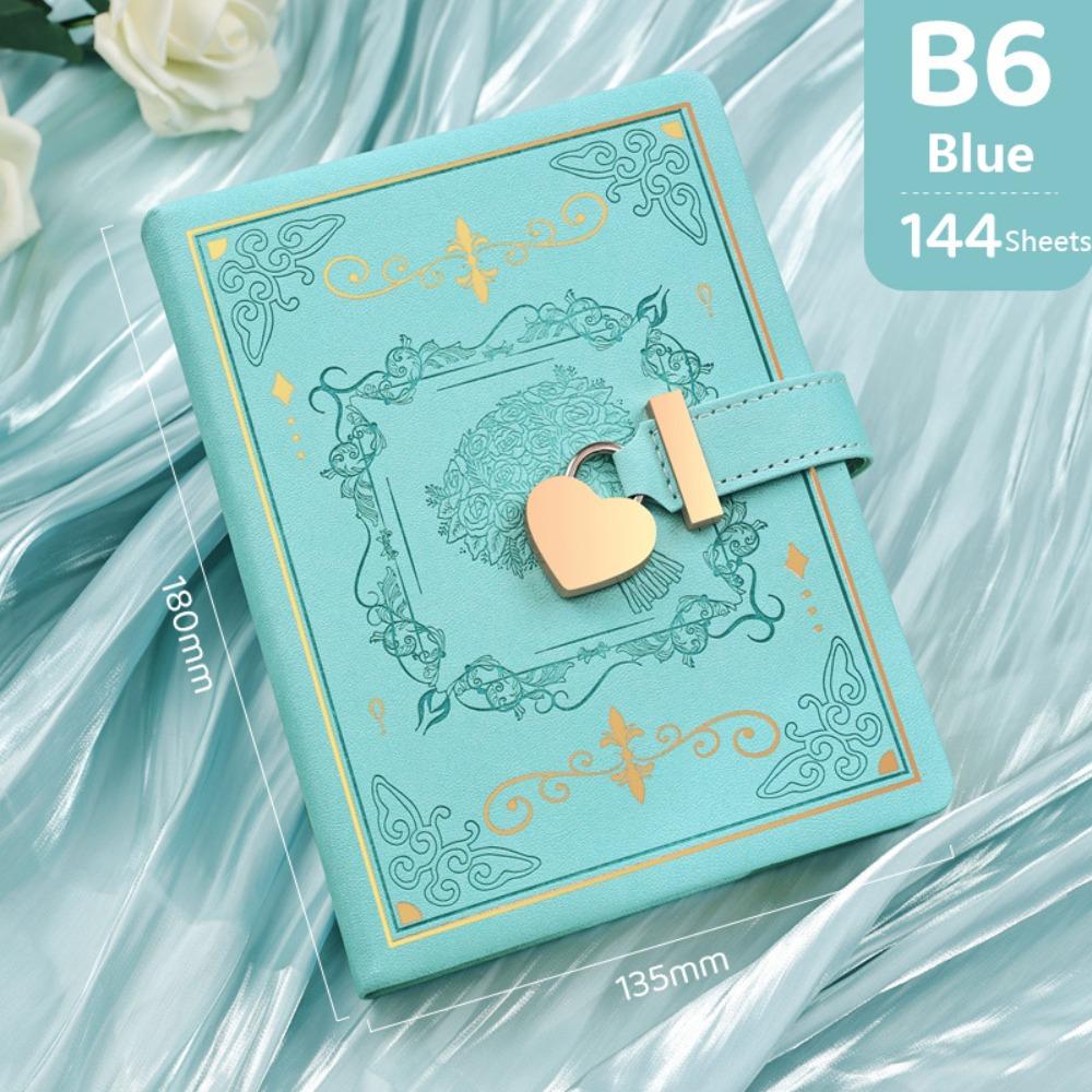 288 Pages Memo Notebook PU Leather Secret Journal Portable B6 Secret Diary Book  Women Girls