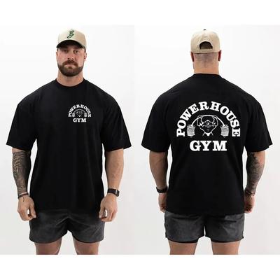 Summer Gym T-Shirts Cotton Oversized Men T Shirt Graphic Print Sport Women Tee High Quality Fashion Men's Clothes Free Shipping