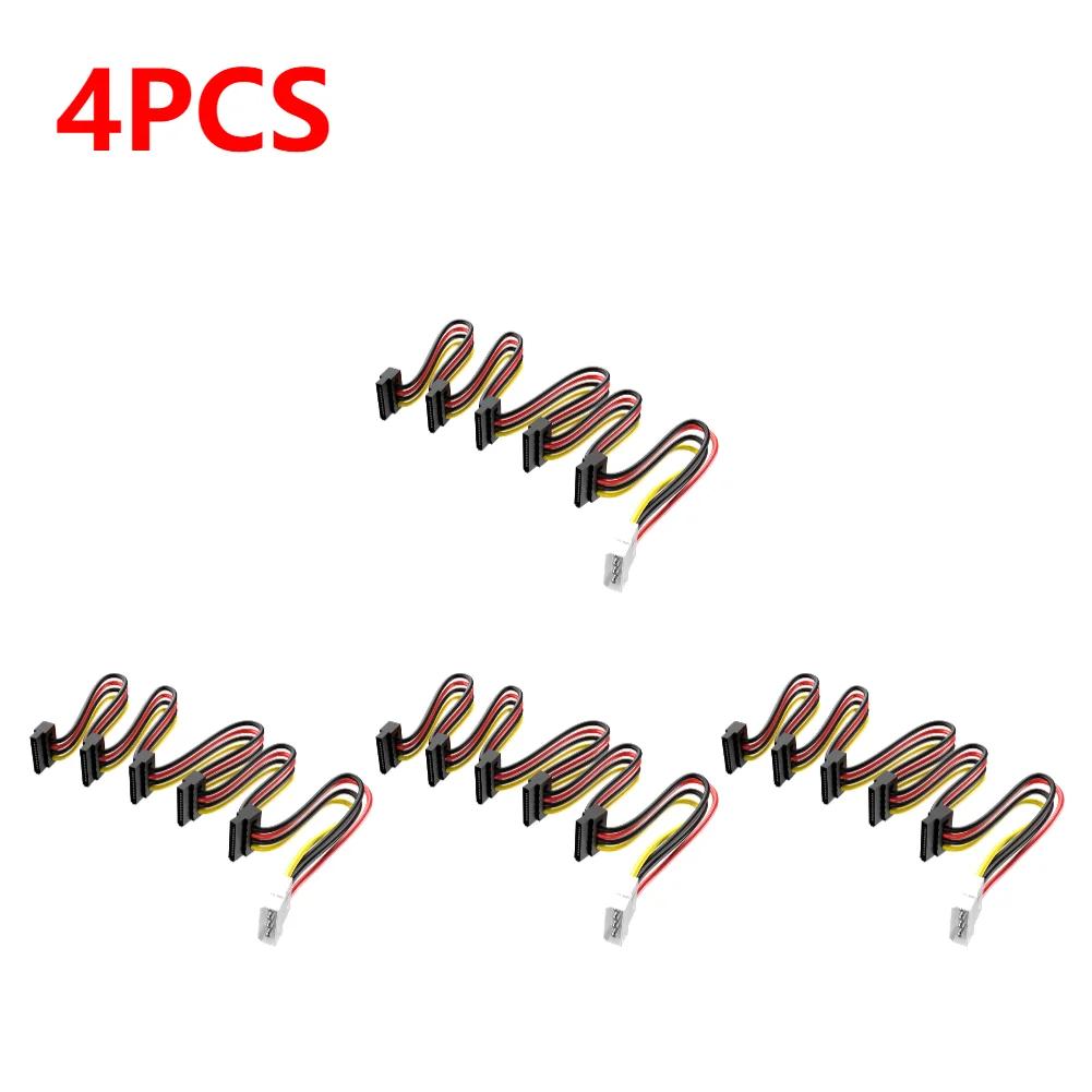 SATA 3,5/2,5 Zoll 1 zu 5 SATA Festplatten Netzteil Verteilerkabel Schnur 18AWG SATA Stromkabel Server DIY Verteilerkabel