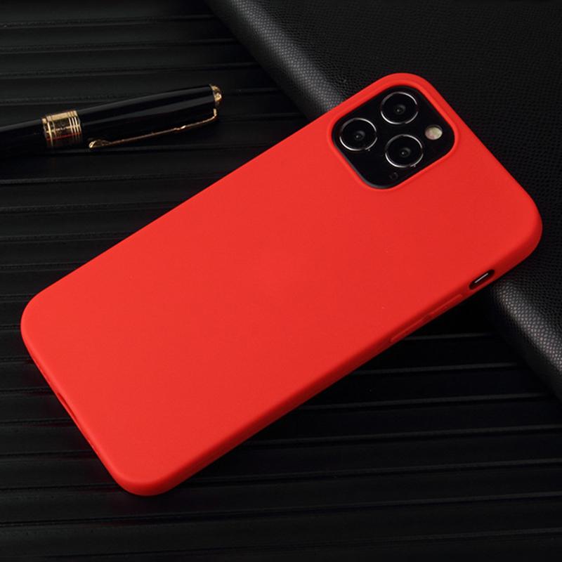 

For iPhone 14 Pro Max 6.7 inch Matte TPU Phone Drop-proof Cover Anti-scratch Protective Case Red