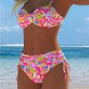 1011 Europäischer und amerikanischer böhmischer Badeanzug Damen Sexy Ethnisch bedruckte Träger Bikini Badeanzug Bikini