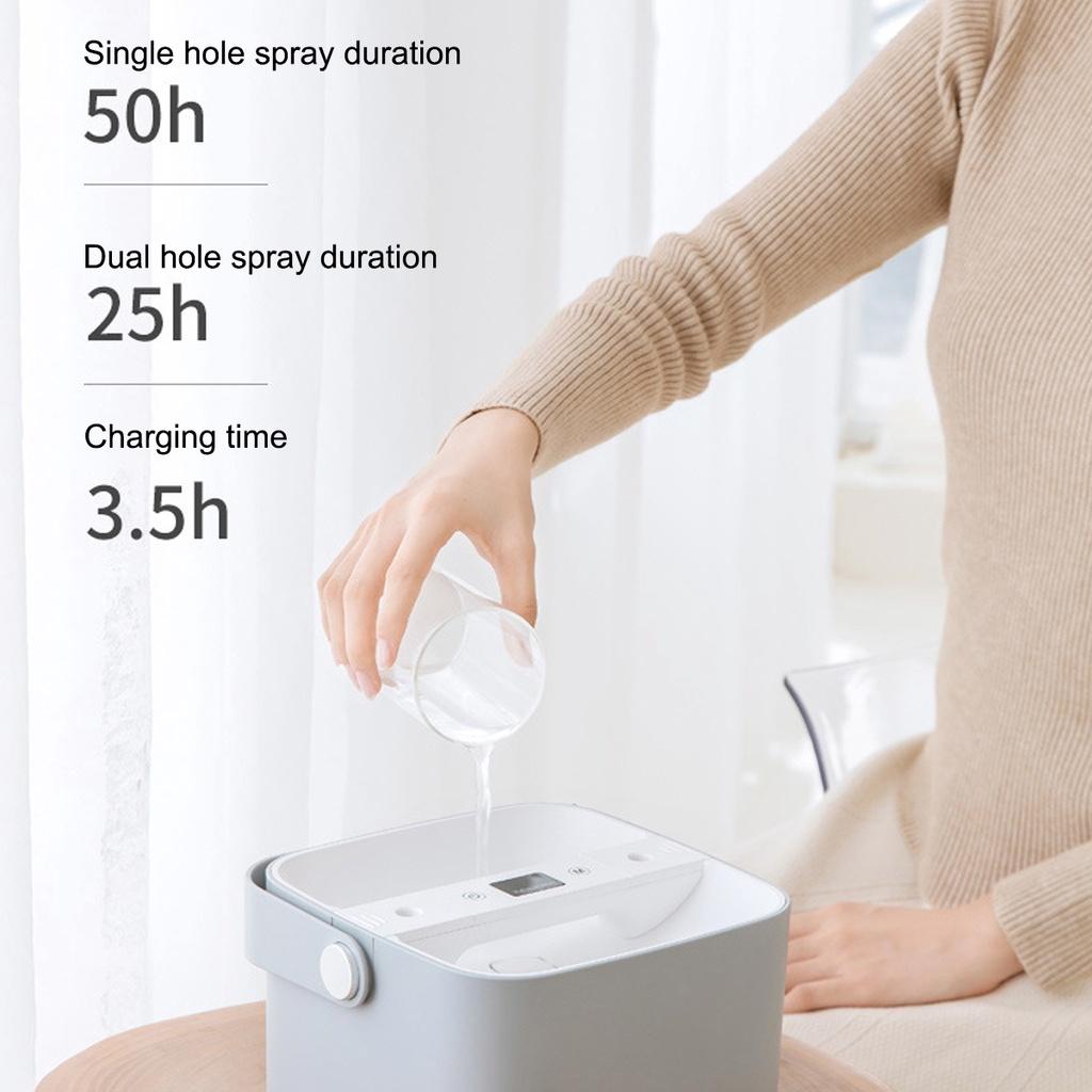 2.5L Double Nozzle Air Humidifier Rechargeable Portable Mist Maker Fogger 3.7V With LCD Display Essential Oil Aroma Diffuser Ultrasonic Humidifiers