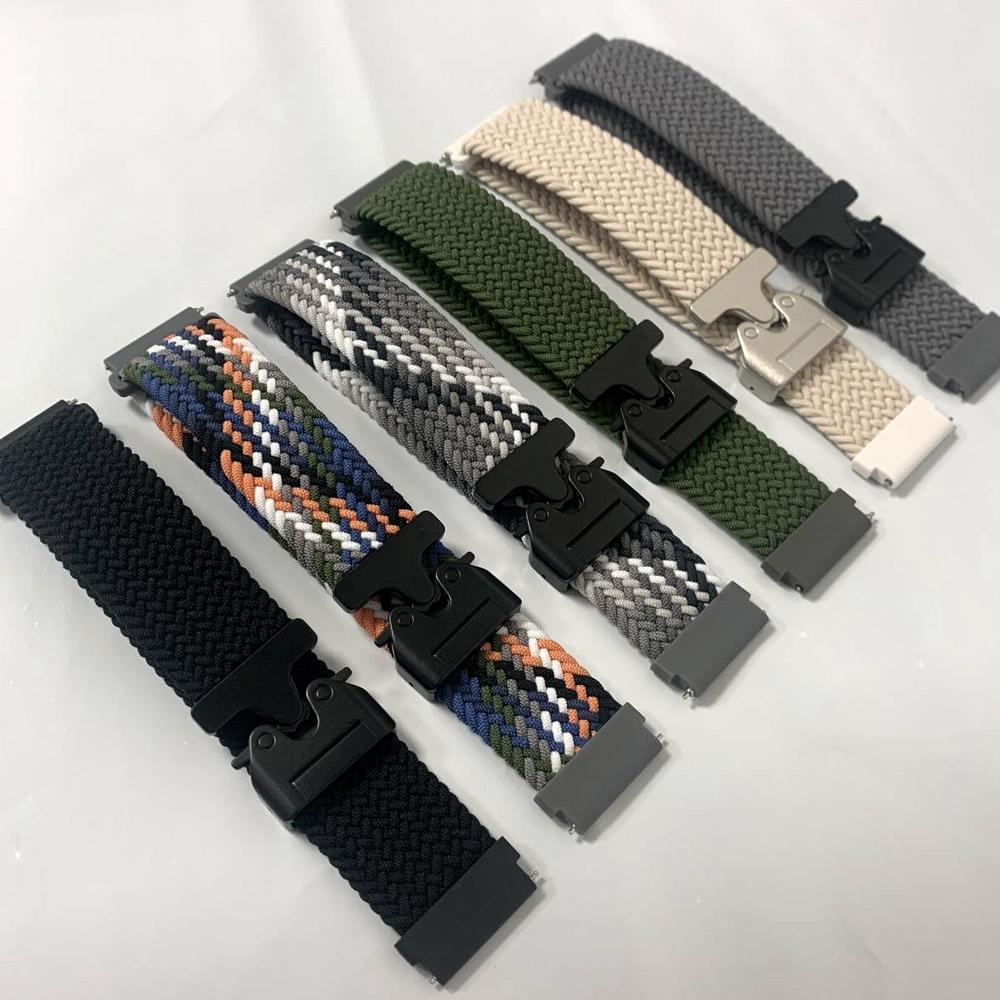 Für Huami AMAZFIT BALANCE 2/Active 2 Nylon Geflochtenes Uhrenarmband Für AMAZFIT BIP 6 5 GTR/GTS 2e 2 3 4 Elastisches Armband 20/22mm Band