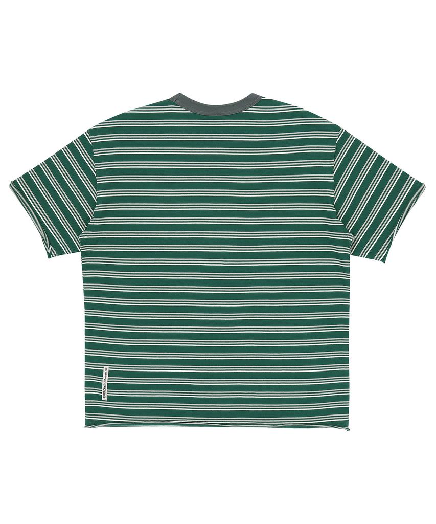 Syupeodeulai Logo Stripe T-Shirt Hunter