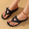 Women'S Summer Sandals - Black & Purple Striped Flat Sandals with Adjustable Straps, Lightweight EVA & Fabric Upper & Rubber Sole