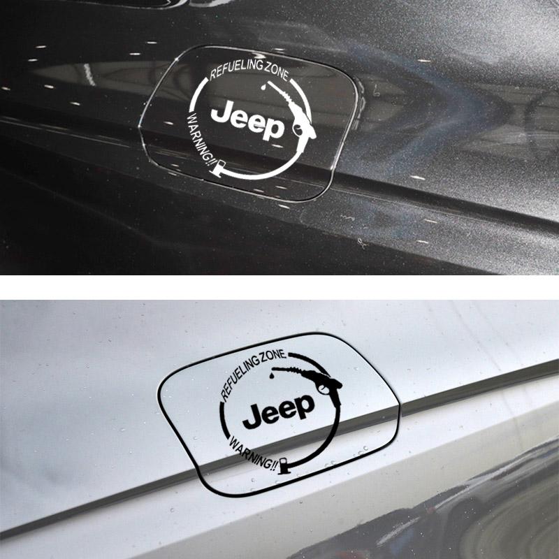 ARG3  1PC Car Sticker Fuel Tank Sticker Decal Car Styling Accessories For Jeep Wrangler Grand Cherokee Renegade Tyre Stem Air Caps
