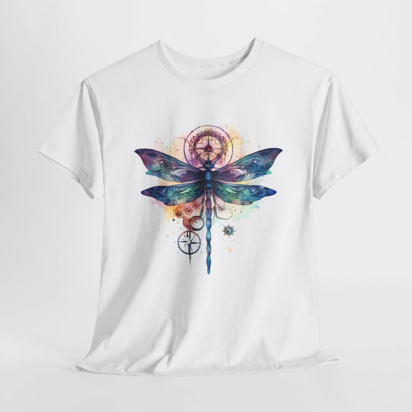 Hippie Dragonfly Dreamcatcher T-Shirt | Happy Hippie Tee | Positive Energy Shirt M