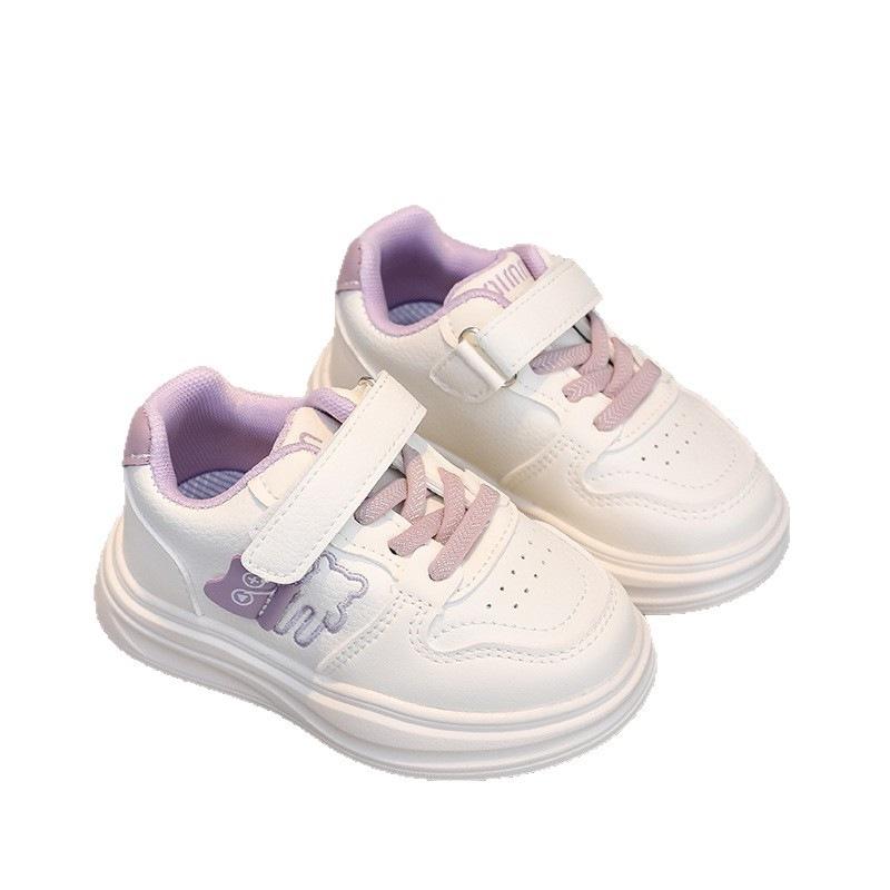 Klasskamrat höst nya barnsportskor flickor babyskor andningsbara avslappnade små vita skor pojkar halkfria brädskor