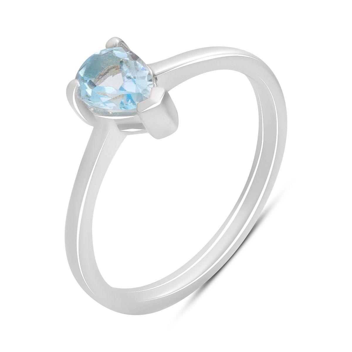 

Серебряное кольцо с натуральным топазом 0.771ct, вес изделия 2,07 гр (2194576) 17 небо синє світло кольору