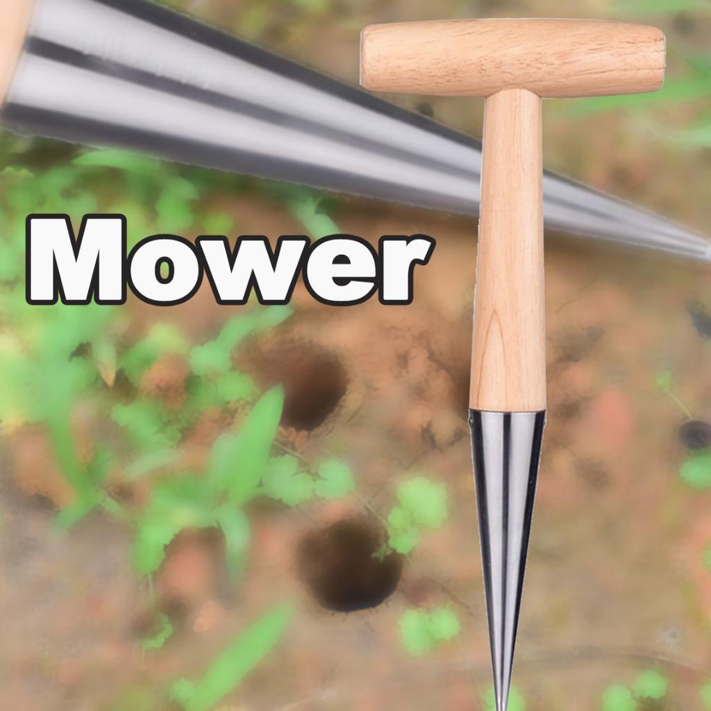 Wooden Hand Dibber Tool - Garden Planting Tool For Bulbs & Seeds