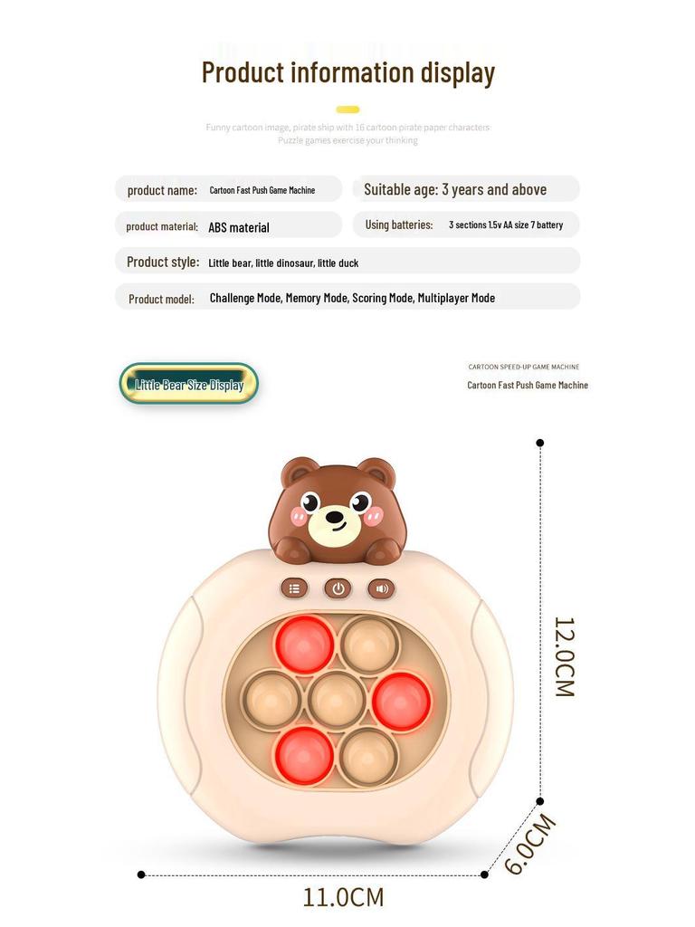 Handheld Whack-a-Mole Game Console: Educational Press & Pop Reaction Training Toy