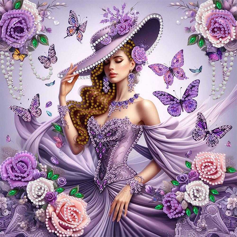 5D DIY Partial Special Shaped Drill Diamond Painting Kit Women Decoration