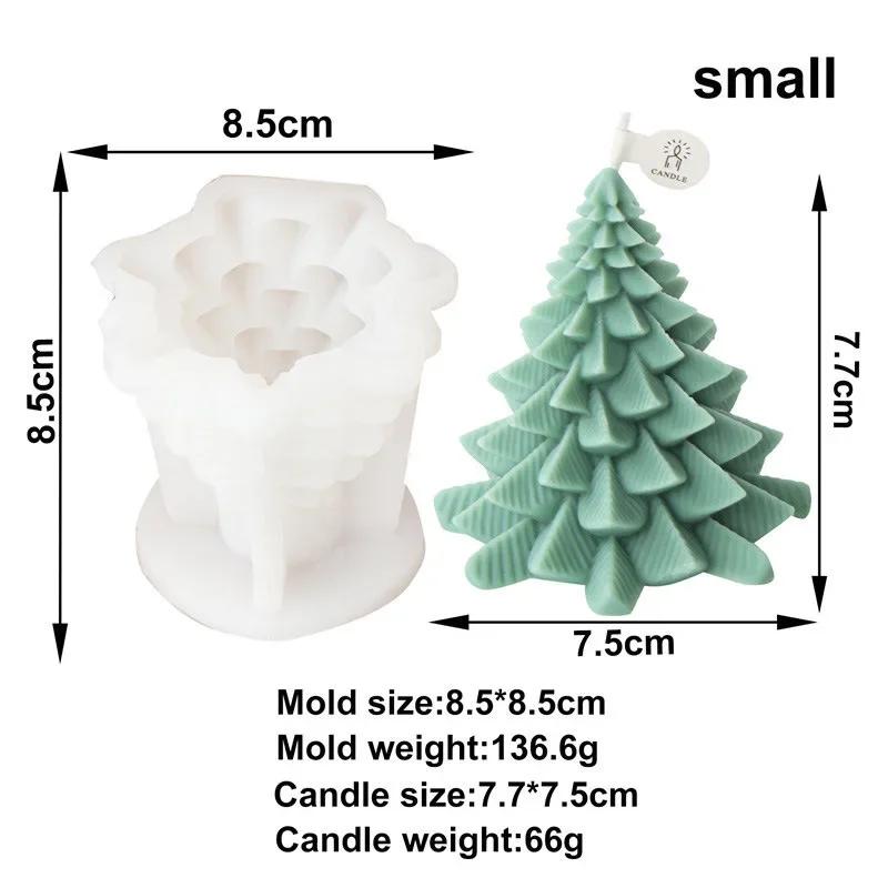 Christmas Tree Pine Aromatherapy Candle Gypsum Mold Christmas Series Candles Silicone Mold Table Decoration Silicone Mould
