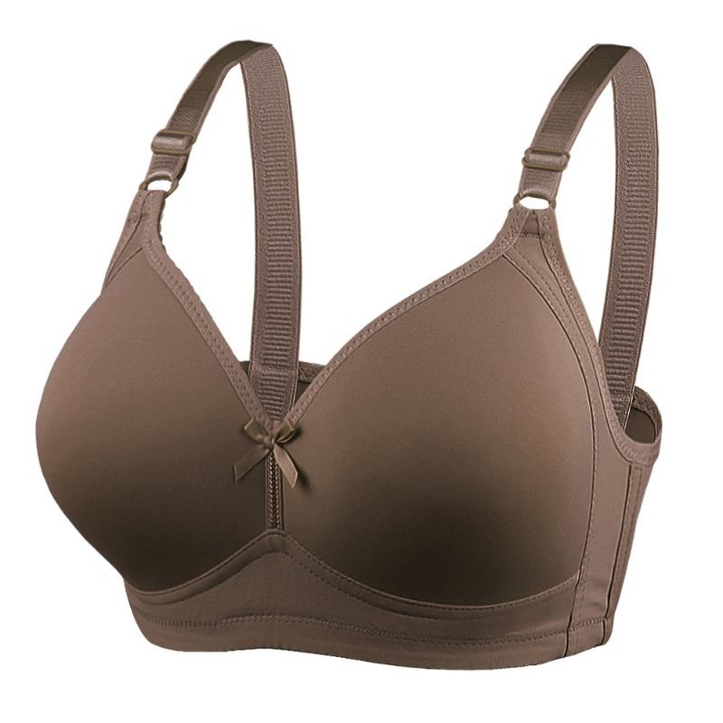 Plus Size D Cup Thin Wireless Push Up Bra For Women