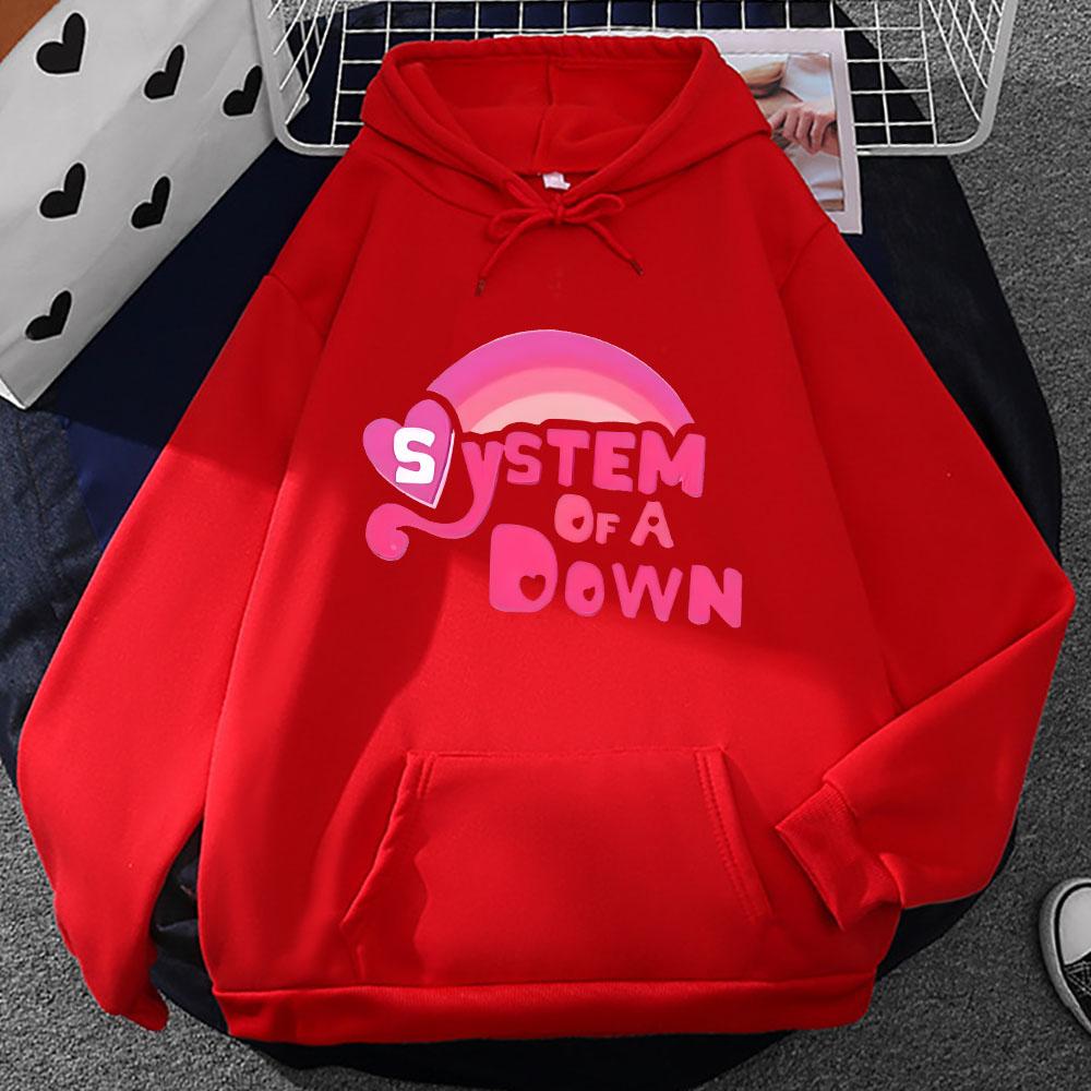 System of A Down Hoodie Streetwear Grunge Clothing Winter Fleece Sweatshirts Vintage Sudaderas Crewneck Pullovers