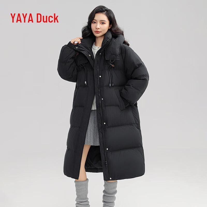 YAYA Women's 2024 Long Hooded Down Jacket