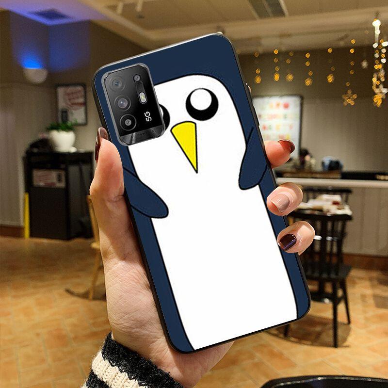 Cartoon Lovely Baby Penguin Phone Cover For OPPO A74 A94 5G A3S A5S A9 A12 A15 A15S A52 A53 A53S A72 A73 2020 A91 5G Cases Coque