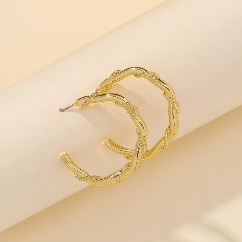 Chinese Style Exaggerated Snake Body Wrapped Earrings Trendy Metal Hip Hop Earrings