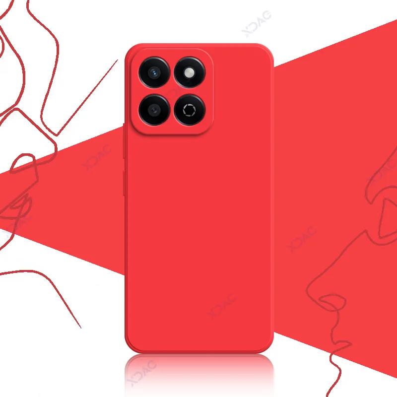 Luxury Square Liquid Silicone Cases for Honor 200 Smart 5G 360 Soft Phone Back Covers Honor200Smart Full Protective Bag