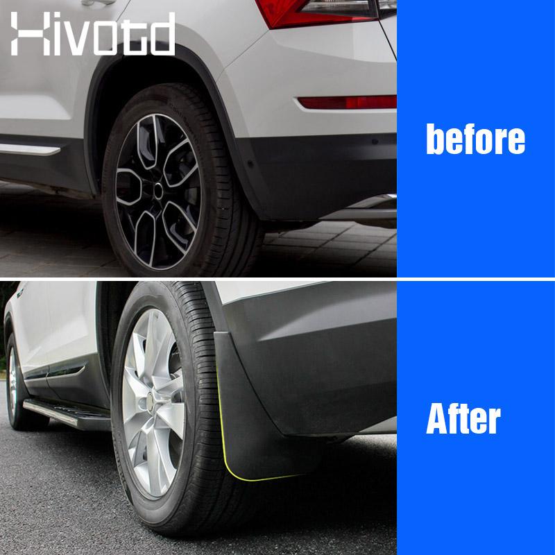 Hivotd For Skoda Kodiaq Car-styling Fender Avoid Mud Splash Cover Trim Mudguards Exterior Protection Accessories 2017