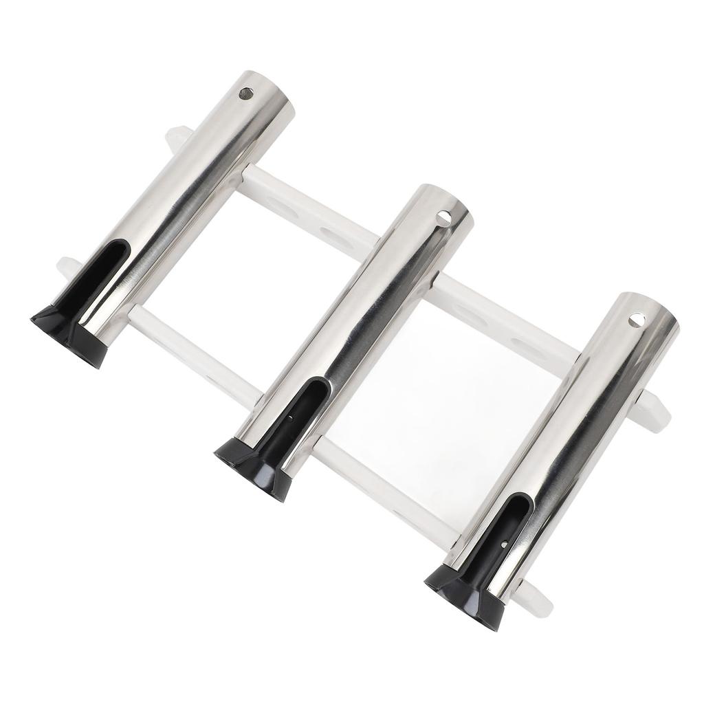 Boat Fishing Rod Holder 3 Link Tubes Stainless Steel Fishing Rod Rack for Marine Yacht Camper RV Fishing Boat