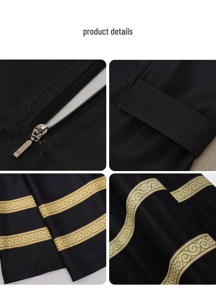 Medieval European Stand Collar Robe: Long Sleeve Cosplay Outfit for Priest Performance