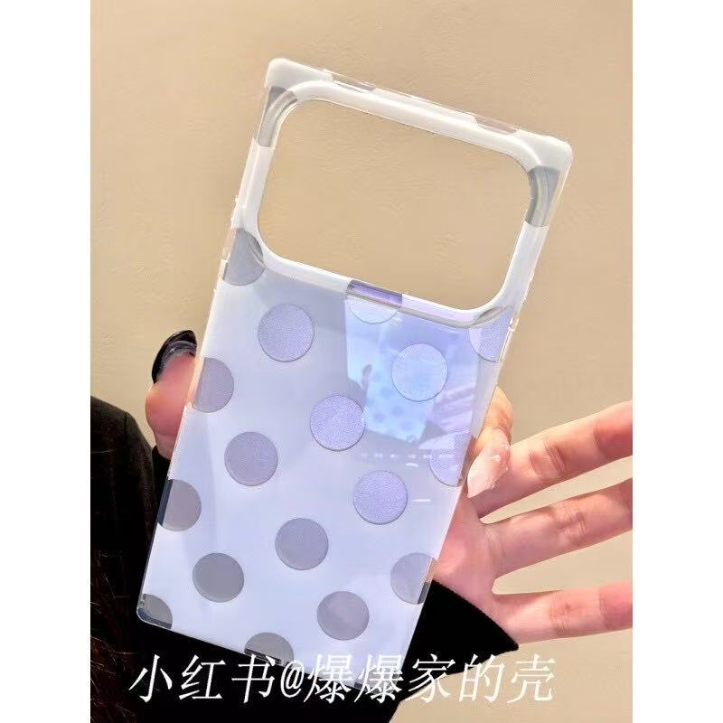 Applicable to Apple iphone17promax Korean polka dot 16pro simple 15 niche 14 personalized ins mobile phone case
