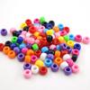 TX40 100Pcs 9mm Colors Minimalist Multicolor Rotundity Acrylic Big Hole Spacer Beads DIY Craft Kid Necklace Bracelets Accessory