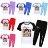 Kpop Demon Hunters Saja Jongens Patroon Kinder Katoenen Pyjamaset Met Cartoon Patroon Voor Zomer En Lente Nachtkleding