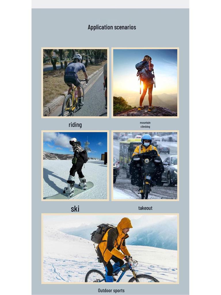 Windproof Ski Gloves for Men & Women, Thick Velvet, Touchscreen-Compatible, Warm 5-Finger Linings for Carving & Winter Sports