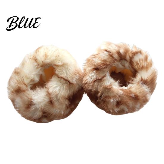 Winter Hat with Collar Millinery Deer Pattern Warm Gloves Dimensional Details Thickened Plush Leg Cuffs