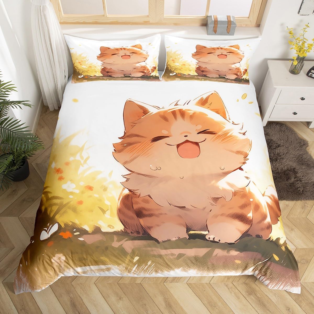 

Cute Animal Duvet Cover Queen King Size Unicorn Bedding Set Kids Boys Girls Children Room Decoration Breathable Quilt Cover EU Single(135*200cm)3pcs