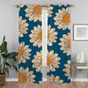 Cute Flowers Curtains for Bedroom Blackout Curtain for Room 2 Panel Halloween Decoration Partition Shades Home Interior Curtains