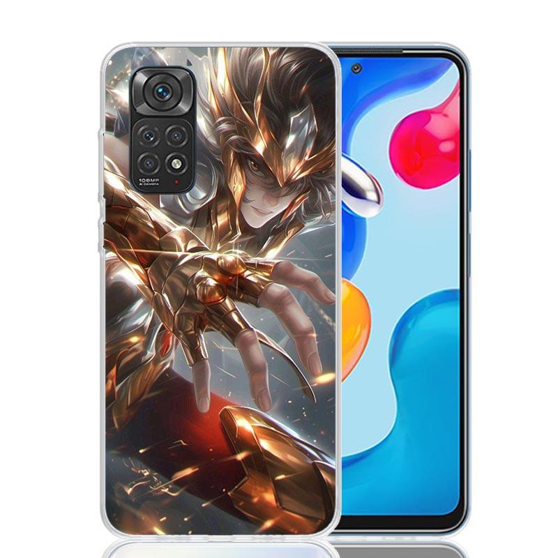 Saint Seiya Cool Phone Case For Xiaomi Redmi Note 15 14 13 12S 12 Pro Plus 11S 11E 11 11T 10S 10 Art Soft Pattern Cover Redmi No