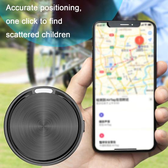 Round GPS Tracker for Android for iOS Portable Keys Wallet Luggage Pets Item Finder Locator Waterproof Bluetooth-compatible Anti-Lost Tracking Device