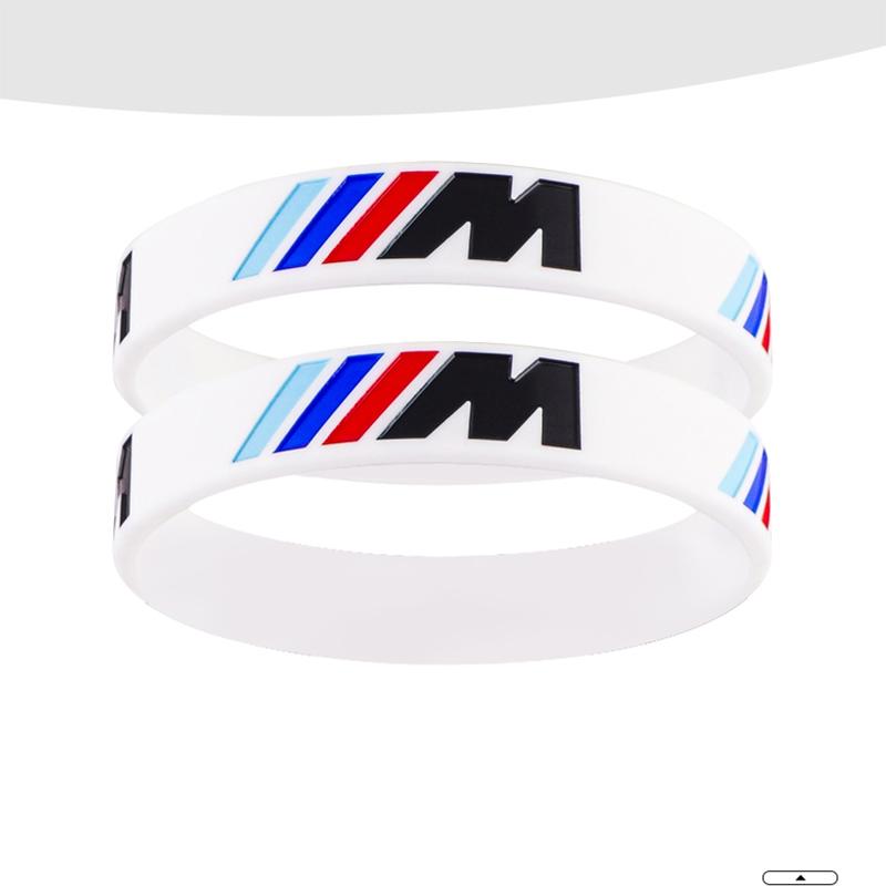 Rubber Stretch Wristbands Sports Bracelet Bangle Decoration For BMW M Power M3 M4 M5 G15 G16 E39 E36 E87 E53 F44 F07 G42 G20 G30