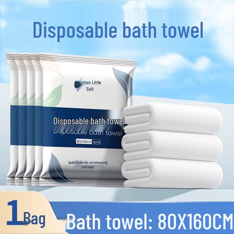Individually Packaged Portable Disposable Bath Towels—Thickened and Enlarged for Travel, Hotels, and Guesthouses