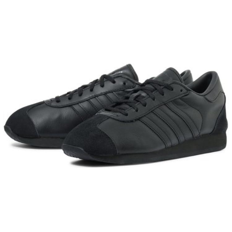 Adidas Originals Country 2 Pohodlné Všestranné Protiskluzové Odolné Nízké Neformální Boty Unisex Neformální Boty Černé JH5583