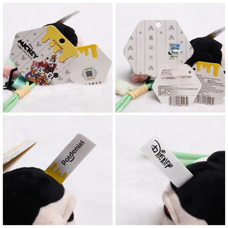 Mickey Mouse Head Plush Keychain With Polyester Fiber For Backpack Decor