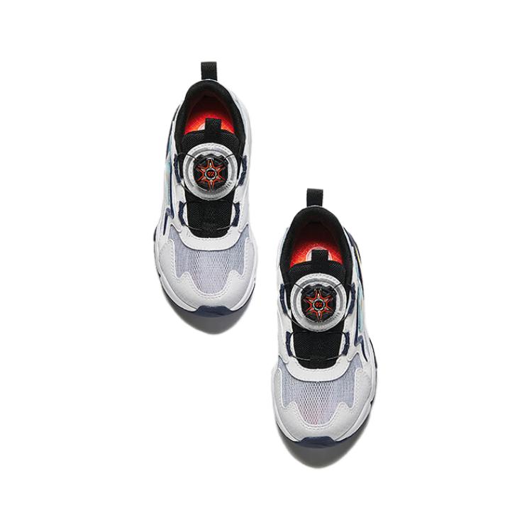 Anta Kids Comfortable Non-Slip Low-Top Running Shoes Kids sneaker Dusty-Blue Anta-White New-Ink-Blue A12439904-2