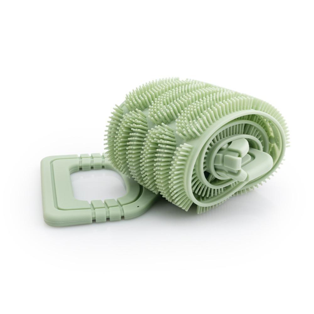 Extended Bath Scrubber Belt Double-sided Back Exfoliator Silicone Back Scrubber Towel Dead Skin
