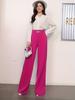 Women's New Imported Bestseller Solid Color Draped Wide Leg Pants Formal Trousers for Women