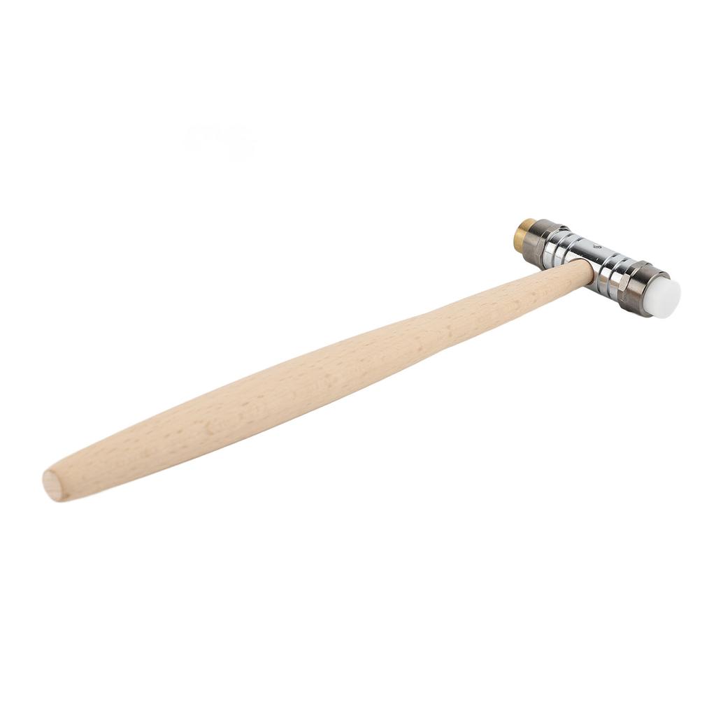 Dual Head Small Hammer Brass and Plastic Mallet Installation Hand Tool with Wooden Handle for Home