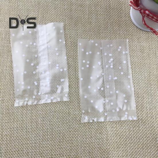 100Pcs/Pack Machine Seal Bags Clear Waterproof Plastic White Dot Vacuum Sealer Bag Cookie Food Saver Storage