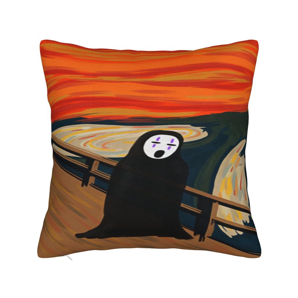 No-Face Kaonashi Pillowcases Novelty Pillow Case For Sofa Couch Bed Living Room Graphic Pillow Cover
