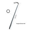 Outdoor Hoge Sterkte Aluminiumlegering Tentpennen, 18cm Grond Zeshoekig & 7-Vormig Kampeerpennen