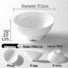 A5 White Melamine Noodle Bowl for Commercial Use – Porcelain-Style Spicy Hot Pot and Wonton Bowl