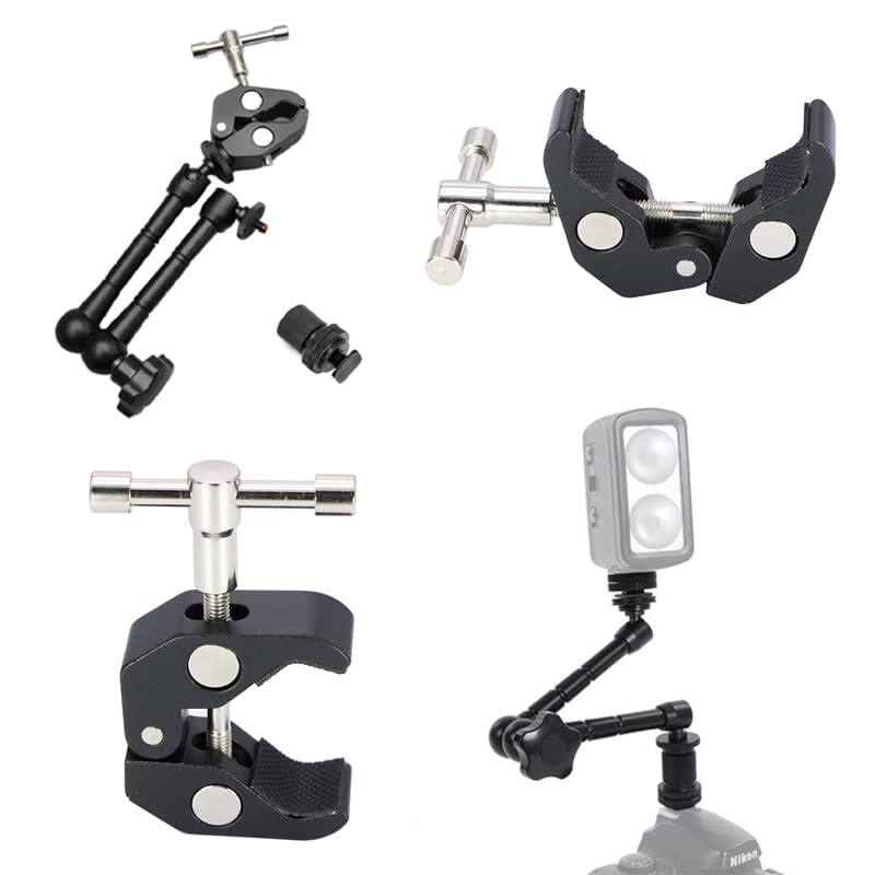 KRGNPLE Wholesale Mass Market Tube Holder Pipe Clamp Mini Clamp Camera Arm Head Multi Clamp Flexible Clamp DIY Shelf Hook Camera Tripod Flexible Mount
