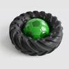 Football Tire Dog Chew Toy Built-in Squeaker Tennis Tire Interactive Puppy Toy Bite Resistant Pet Teething Boredom Toy